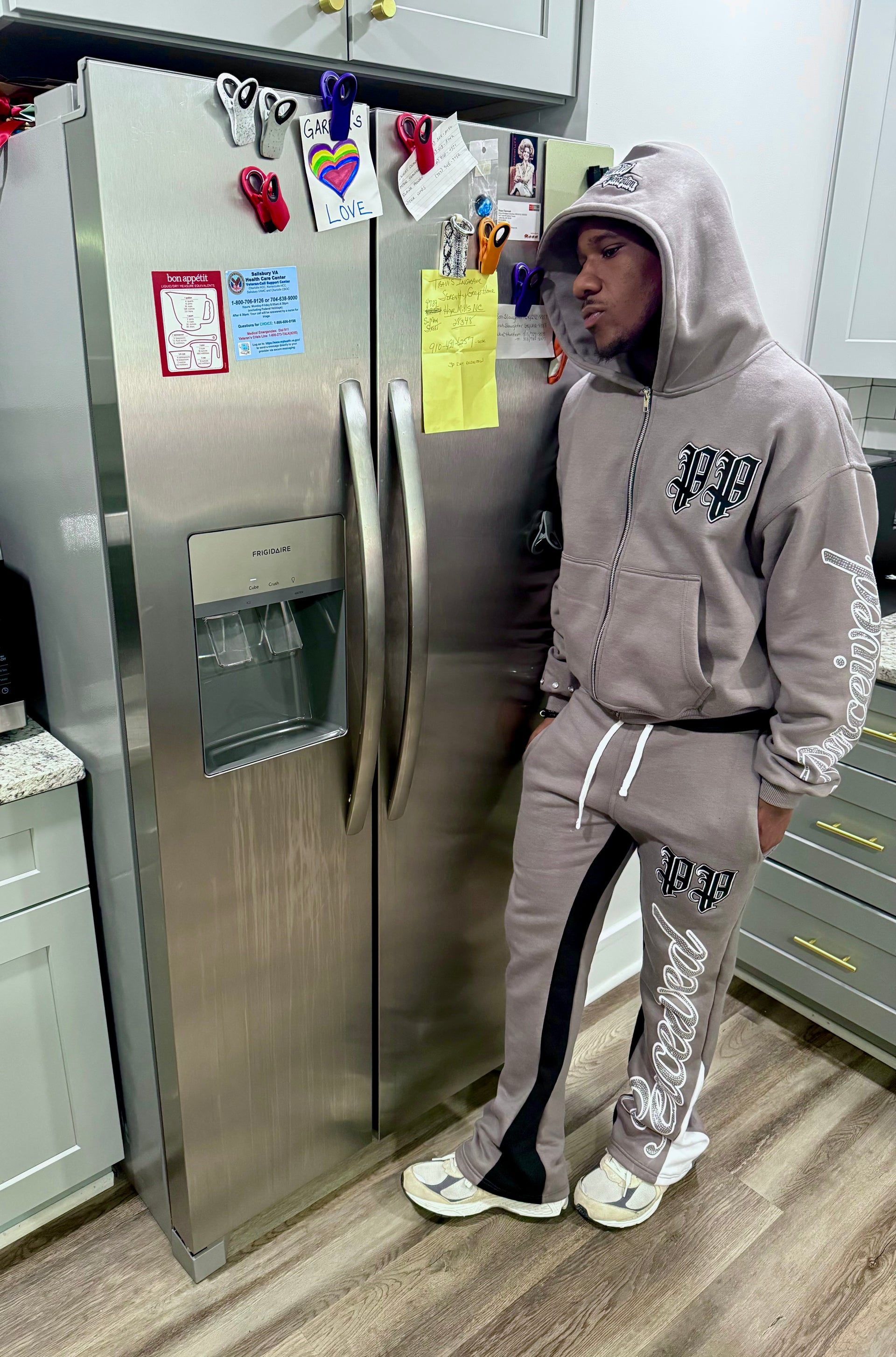 MENS PERCIEVED SWEAT PANT FLARE GREY